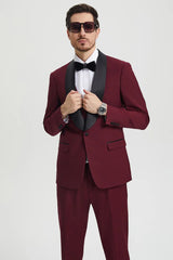 Mens Burgundy Prom Tuxedo - Maroon Wedding Dinner Designer Suit - Men's Tuxedo USA