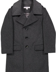 Little Boys and Toddlers Single Breasted Wool Peacoat in Black - Men's Tuxedo USA