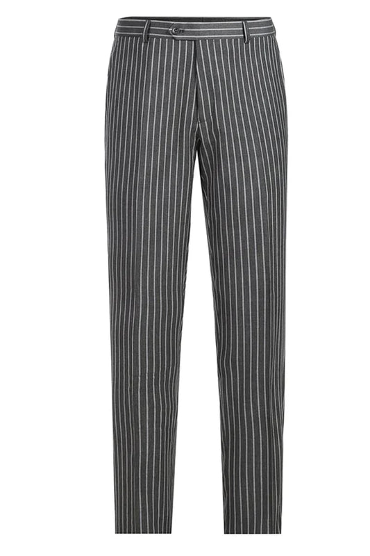 1920s Mens Suit - 1920s Mens Outfit - 1920s  costume  Bold Pinstripe  Suit in  Charcoal Grey - Men's Tuxedo USA