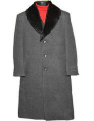 Mens Overcoat - Topcoat For Men - Winter Fabric - 1930s Overcoat - men's 1930s Overcoat - Charcoal Grey Coat - Men's Tuxedo USA