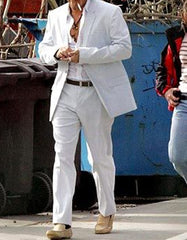 Mens Colin Farrell Miami Vice White Suit - Men's Tuxedo USA