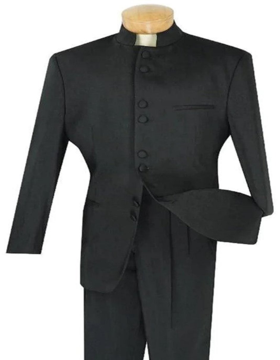 Black Tuxedo - Mens Wedding Suit - Collar Suit in Black Prom Suit - Men's Tuxedo USA