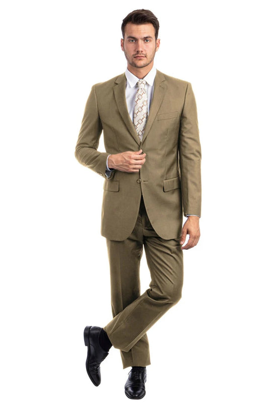 Tan Suits For Wedding - Tan Groomsmen Suits - Tan Business Suit Tuxedo - Men's Tuxedo USA