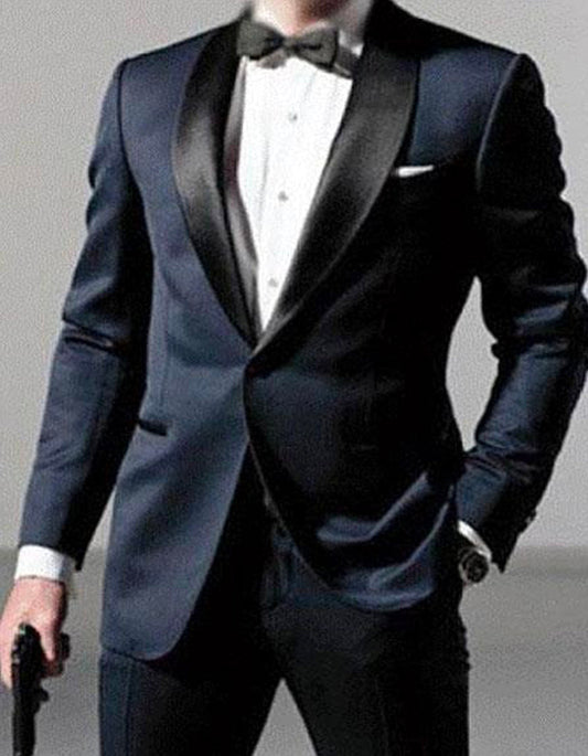 Mens Daniel Craig | James Bond | Navy Blue Tuxedo Costume - Men's Tuxedo USA