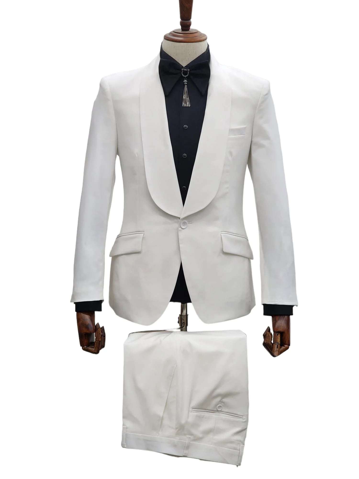 Ivory Tuxedo - Cream Wedding Suit  - Off White Groom 2Piece  Suit - Men's Tuxedo USA