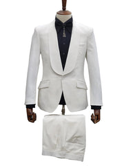 Ivory Tuxedo - Cream Wedding Suit  - Off White Groom 2Piece  Suit - Men's Tuxedo USA