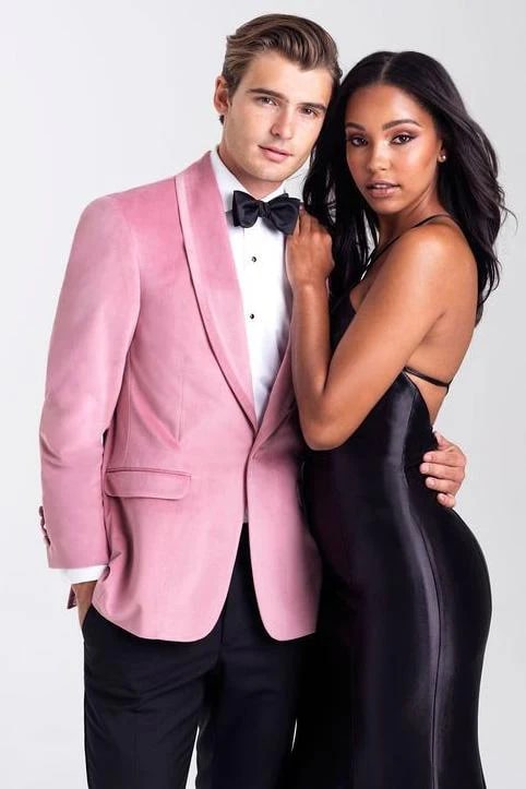 Velvet Blazer - Mens Blazer - Dinner Jacket "Venice" Dusty Rose Velvet Dinner Jacket - Separates - Men's Tuxedo USA