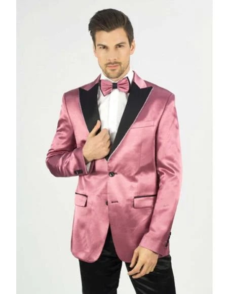 Men's Dusty Rose - Blush Dark Pink tuxedo Blazer Dinner Jacket - Men's Tuxedo USA