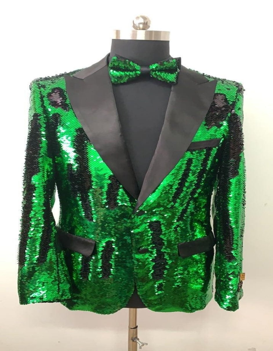 Mens White and Gold Reversible Sequin Prom and Wedding Blazer - Men's Tuxedo USA