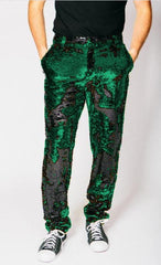 Mens Sequin Pants - Emerald Green Dress Party Pants - Men's Tuxedo USA