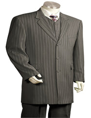 Gray Pinstripe Zoot Suit - Gangster Suits - Men's Tuxedo USA