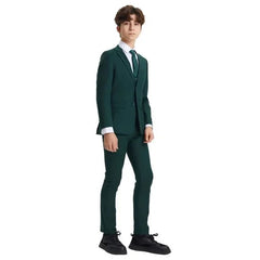 Exclusive Stacy Adams 5pc Boys Suit Slim-Fit, Green - Men's Tuxedo USA