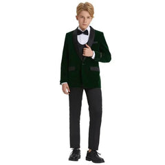 5pc Green Boys Velvet Tuxedo Includes Bowtie by Tazio - Men's Tuxedo USA