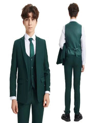 Exclusive Stacy Adams 5pc Boys Suit Slim-Fit, Green - Men's Tuxedo USA