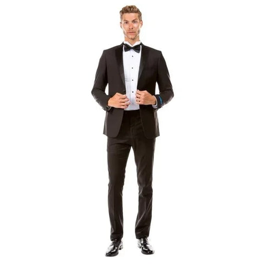 Mens Black Tuxedo 2-PC Hybrid Fit By Sean Alexander - Men's Tuxedo USA