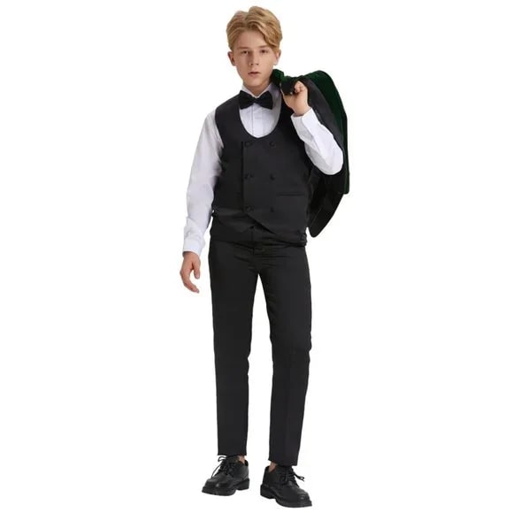 5pc Green Boys Velvet Tuxedo Includes Bowtie by Tazio - Men's Tuxedo USA