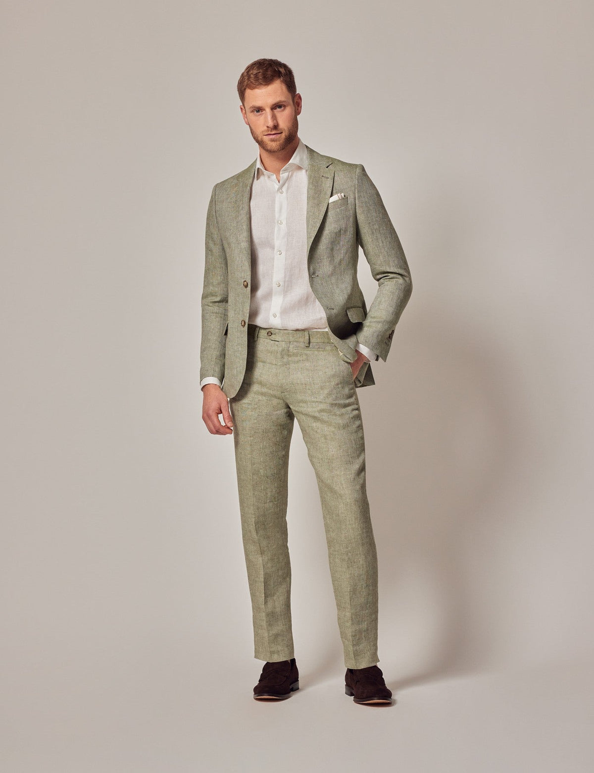 Mens Suit For Beach Wedding - Summer  Slim Suit in Green - Men's Tuxedo USA