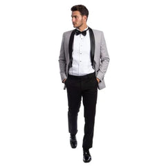 Mens Grey Tuxedo 2-PC Slim Fit, By Azzuro - Men's Tuxedo USA