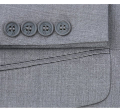 Light Grey Suit - Silver Gray Suit For Wedding - Mens Extra Long Basic Two Button Light Grey Suit - Men's Tuxedo USA