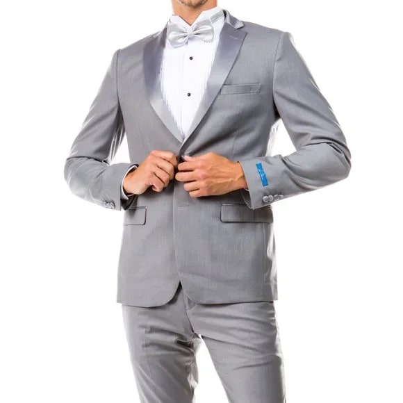 Mens Grey Tuxedo 2-PC Hybrid Fit By Sean Alexander - Men's Tuxedo USA