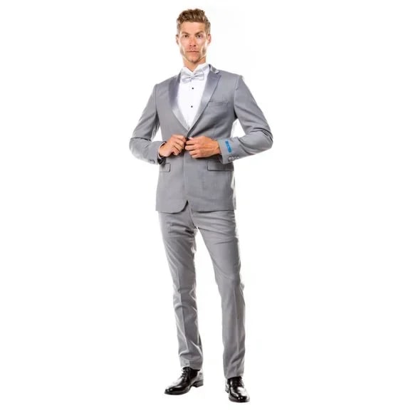 Mens Grey Tuxedo 2-PC Hybrid Fit By Sean Alexander - Men's Tuxedo USA