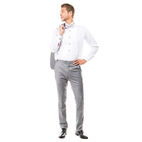 Mens Grey Tuxedo 2-PC Hybrid Fit By Sean Alexander - Men's Tuxedo USA