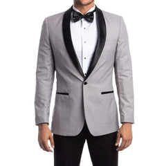 Mens Grey Tuxedo 2-PC Slim Fit, By Azzuro - Men's Tuxedo USA