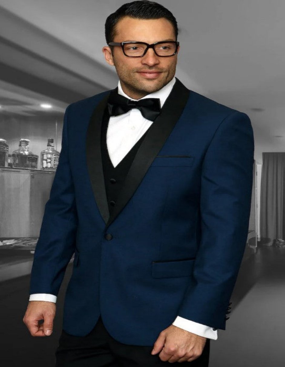 Blue Prom Suit - Blue Homecoming Outfits For Guys Indigo Blue - Men's Tuxedo USA