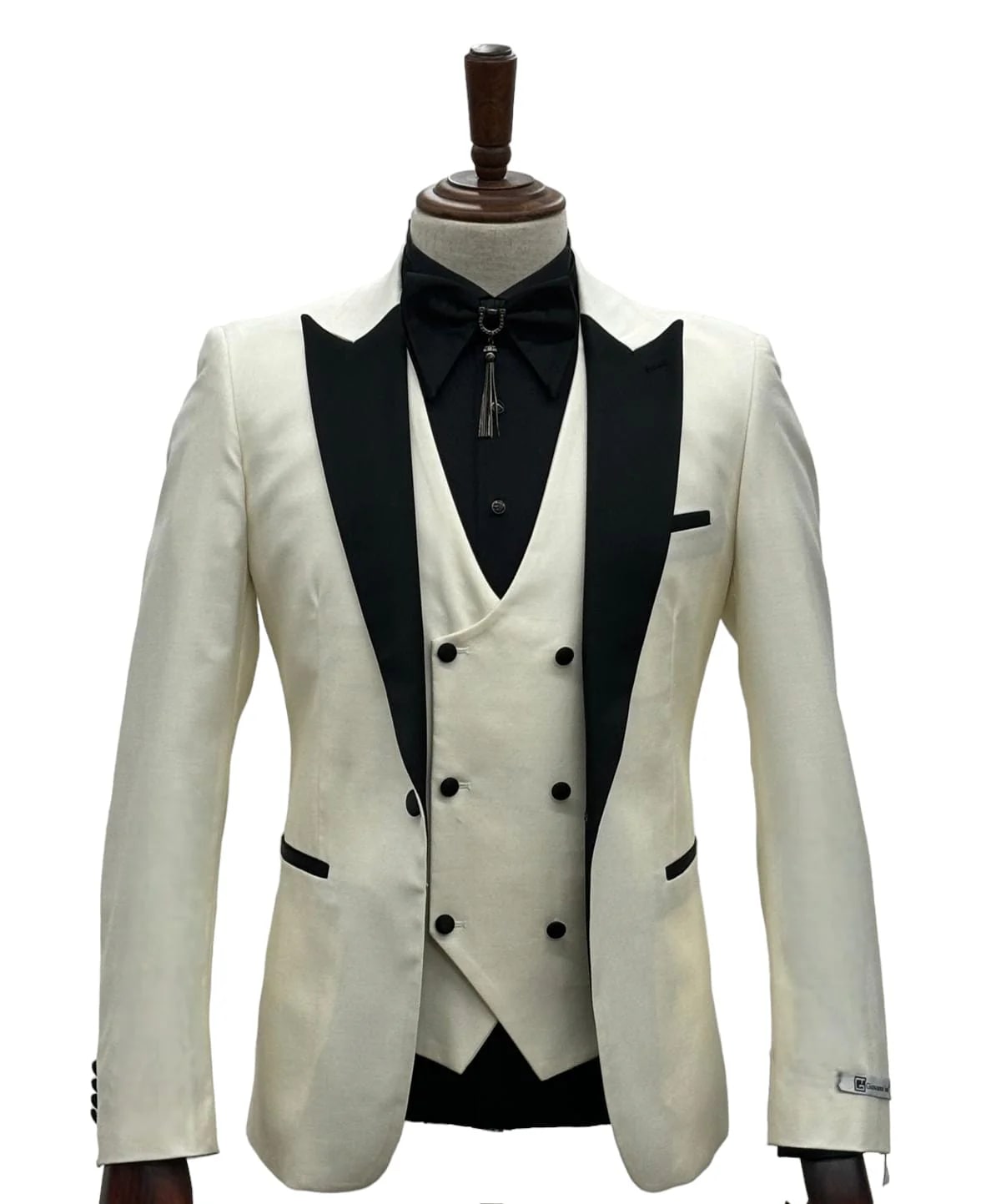 Ivory Tuxedo - Cream Wedding Suit  - Off White Groom 1 Button  Suit - Men's Tuxedo USA