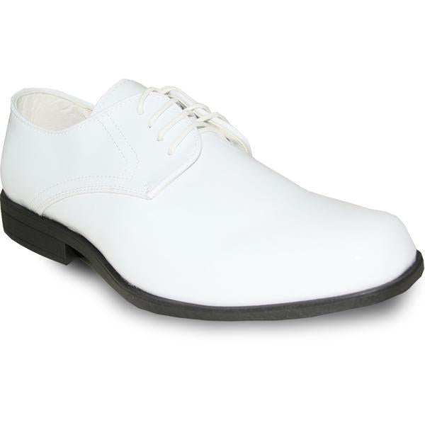 JEAN YVES Men Dress Shoe Oxford Formal Tuxedo for Prom & Wedding Shoe White Patent - Men's Tuxedo USA