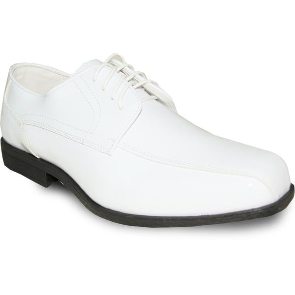 JEAN YVES Men Dress Shoe Oxford Formal Tuxedo for Prom & Wedding Shoe White Patent - Wide Width Available - Men's Tuxedo USA