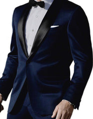 Mens 007 James Bond Navy Wool Tuxedo - Men's Tuxedo USA