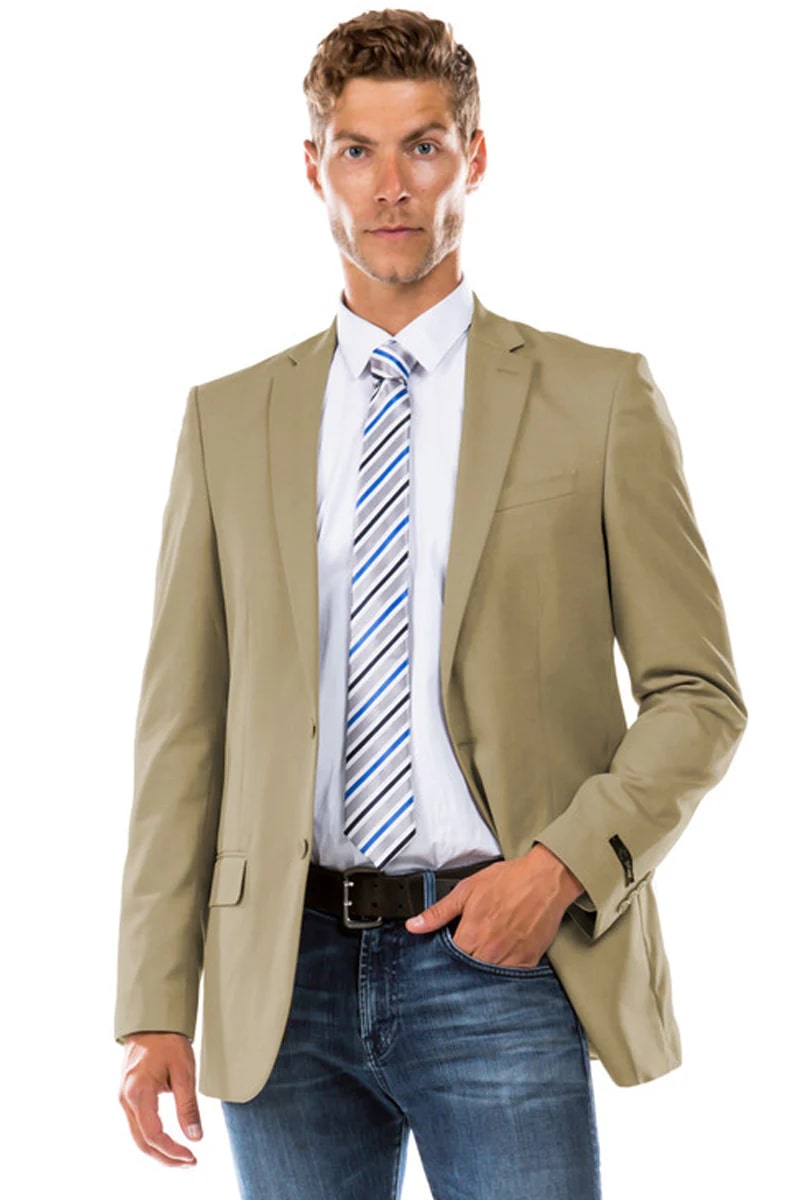 Men's Designer Suit Separate Jacket in Tan - Men's Tuxedo USA