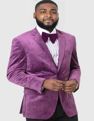 Mens Velvet Dinner Jacket - Velvet Tuxedo Jacket in Color Lavender