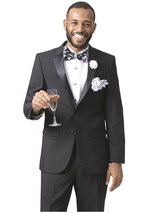 Mens Classic 2 Button Notch Lapel Tuxedo in Black - Men's Tuxedo USA