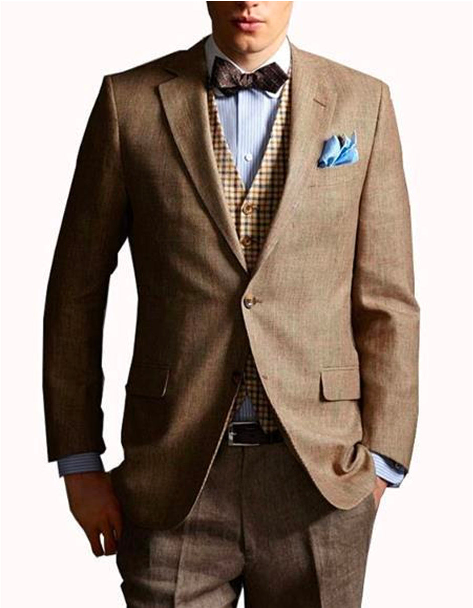 Mens Great Gatsby | Leonardo Dicaprio Suit in Taupe - Men's Tuxedo USA