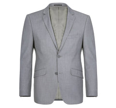 Light Grey Suit - Silver Gray Suit For Wedding - Mens Two Button Slim Fit Light Grey Pocket Suit - Men's Tuxedo USA