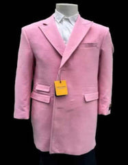 Mens Overcoat - Topcoat For Men - Winter Fabric - Mens Light Pink Wool Fashion Overcoat - Light Pink Carcoat - Men's Tuxedo USA