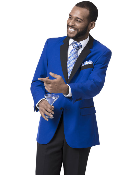 Mens Classic 2 Button Notch Lapel Tuxedo in Royal Blue - Men's Tuxedo USA