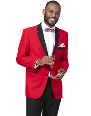 Mens Classic 2 Button Notch Lapel Tuxedo in Red - Men's Tuxedo USA