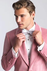 Velvet Blazer - Mens Blazer - Dinner Jacket "Venice" Dusty Rose Velvet Dinner Jacket - Separates - Men's Tuxedo USA