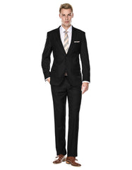 Mens 2 Button Modern Fit Funeral Suit Black - Men's Tuxedo USA