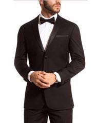 Mens 2 Button Slim Fit Notch Tuxedo in Black - Mens Slim Fitted Tuxedo - Men's Tuxedo USA