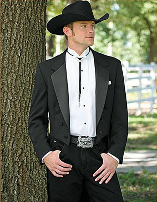 Mens Western Cowboy Tail Tuxedo in Black - Men's Tuxedo USA