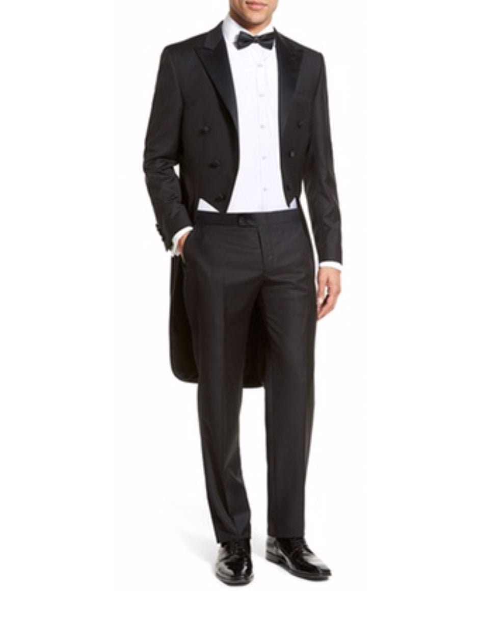 Mens Slim Fit Tail Tuxedo in Black - Mens Slim Fitted Tuxedo - Men's Tuxedo USA