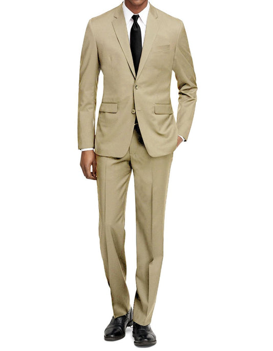 Mens Slim Fit Suit Beige - Men's Tuxedo USA