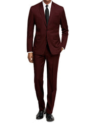 Mens Slim Fit Suit Burgundy - Men's Tuxedo USA