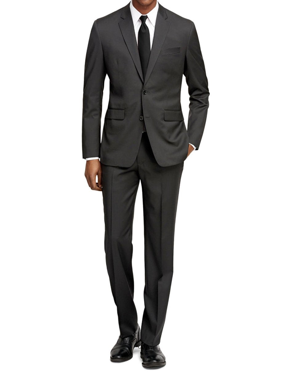 Mens Slim Fit Funeral Suit Charcoal - Men's Tuxedo USA