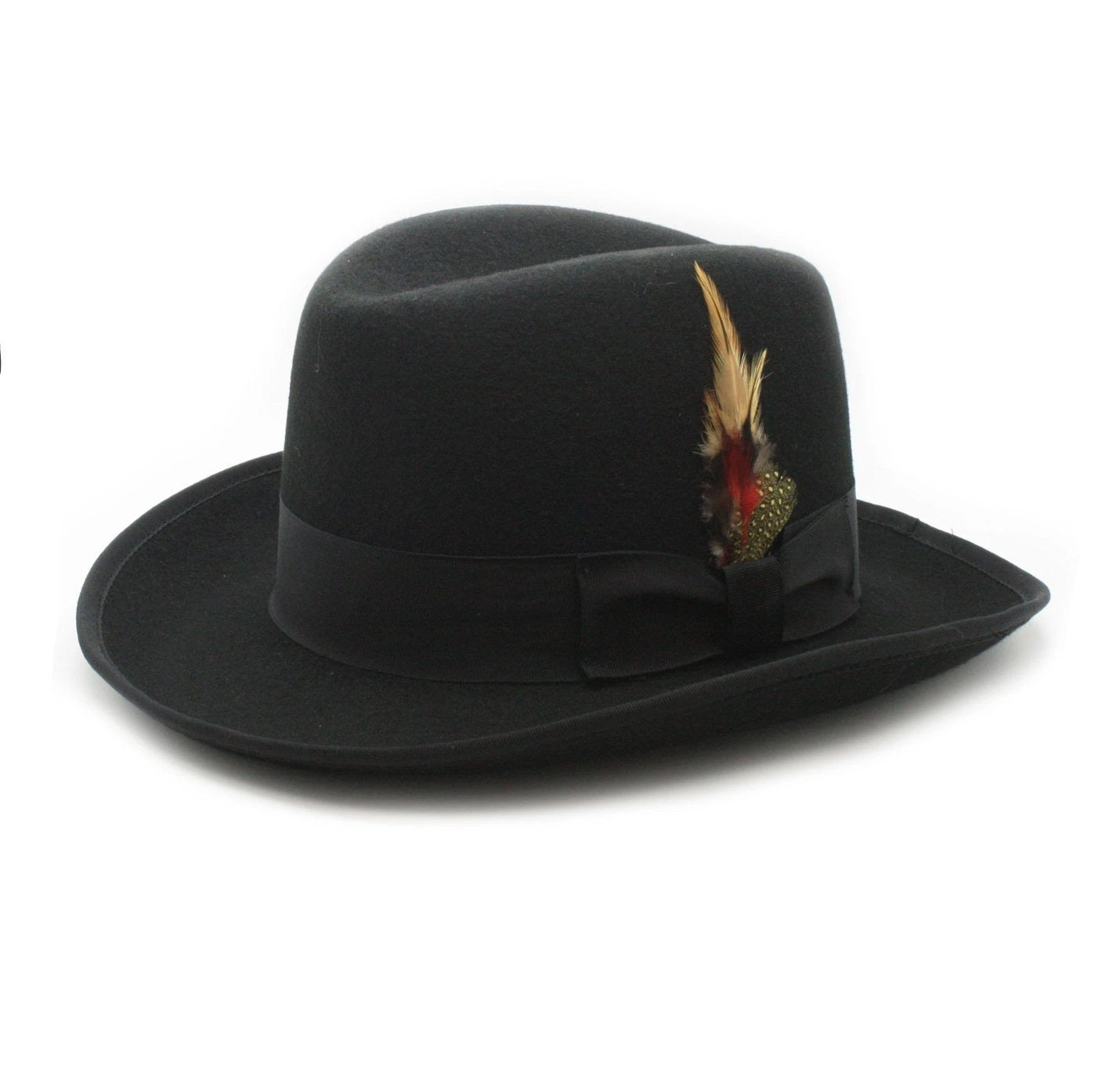 Mens Gangster Godfather Hat in Black - Men's Tuxedo USA