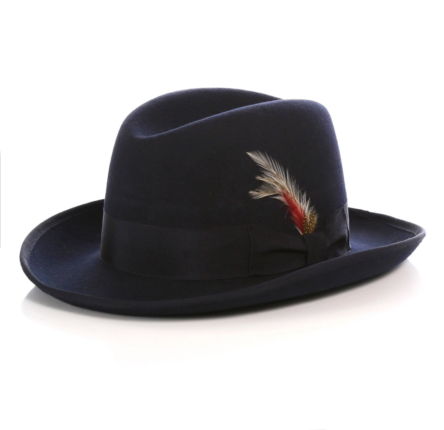 Mens Gangster Godfather Hat in Navy - Men's Tuxedo USA